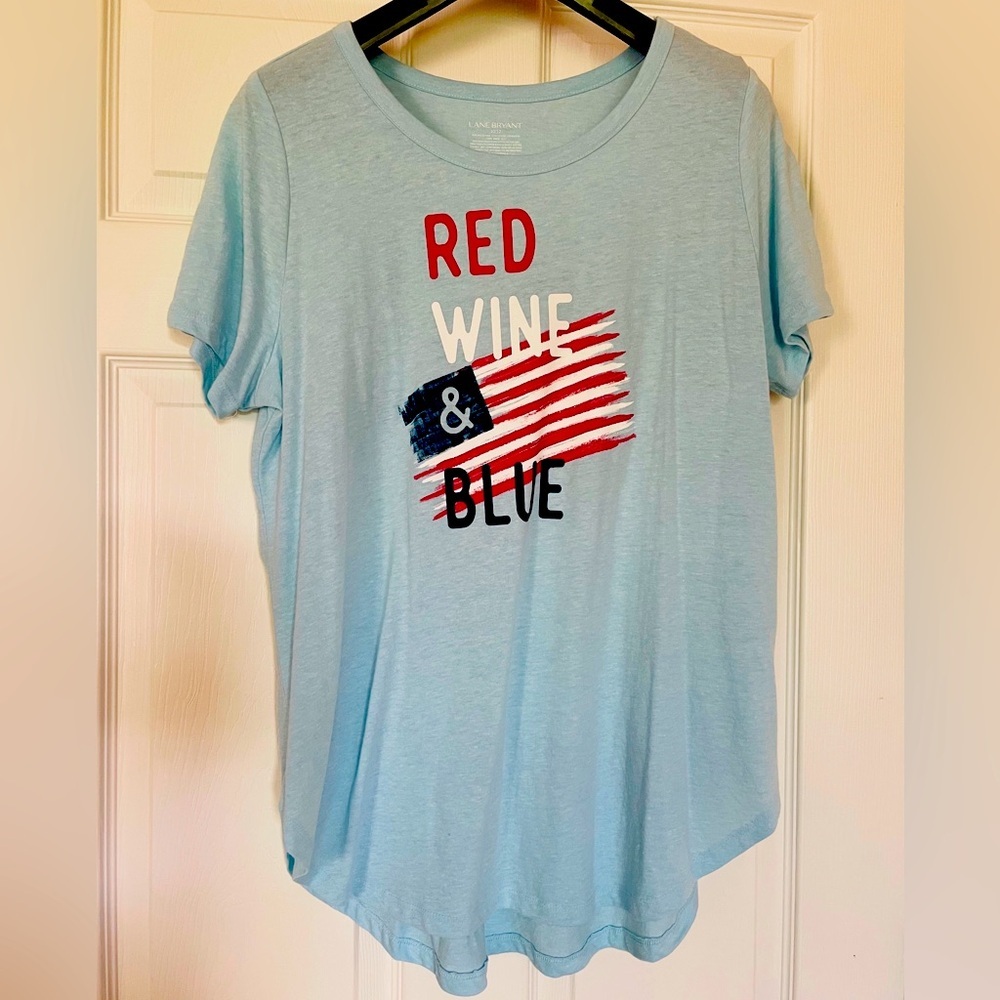 LB Tee Light Blue ”RED WINE & BLUE” 10/12